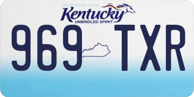 KY license plate 969TXR