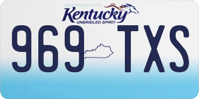 KY license plate 969TXS