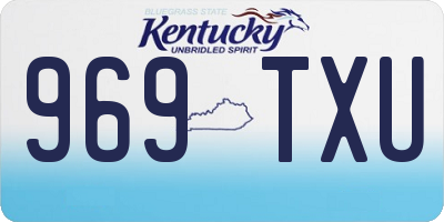 KY license plate 969TXU