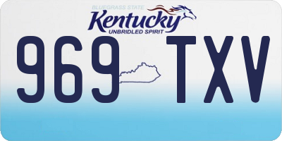 KY license plate 969TXV