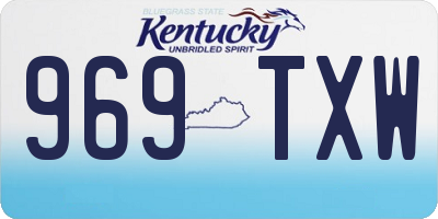 KY license plate 969TXW