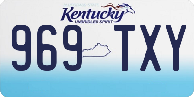 KY license plate 969TXY