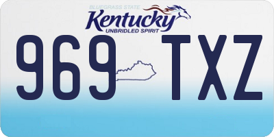 KY license plate 969TXZ