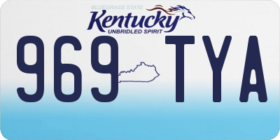KY license plate 969TYA
