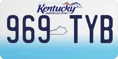 KY license plate 969TYB