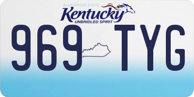 KY license plate 969TYG