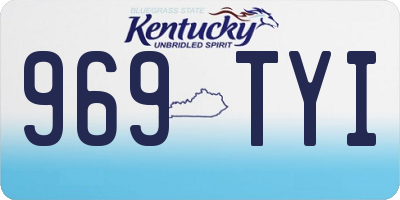 KY license plate 969TYI