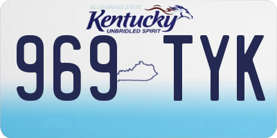 KY license plate 969TYK