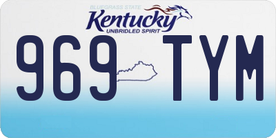 KY license plate 969TYM
