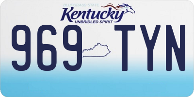 KY license plate 969TYN