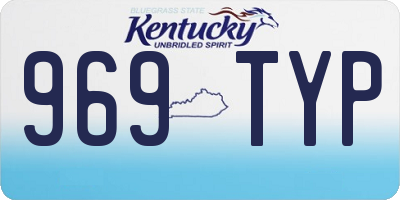 KY license plate 969TYP