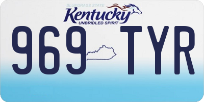 KY license plate 969TYR