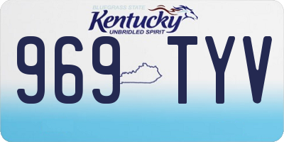 KY license plate 969TYV