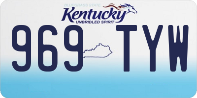 KY license plate 969TYW