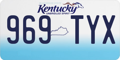 KY license plate 969TYX