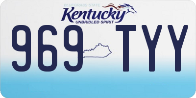 KY license plate 969TYY
