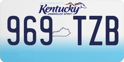 KY license plate 969TZB
