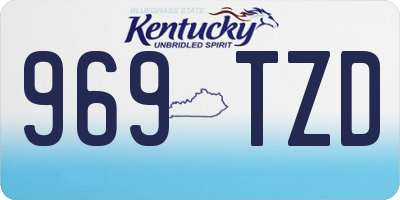 KY license plate 969TZD