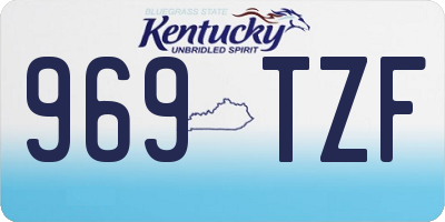 KY license plate 969TZF