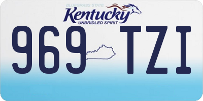 KY license plate 969TZI