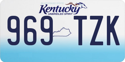 KY license plate 969TZK