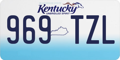 KY license plate 969TZL