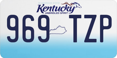 KY license plate 969TZP