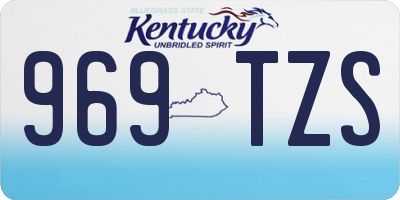 KY license plate 969TZS