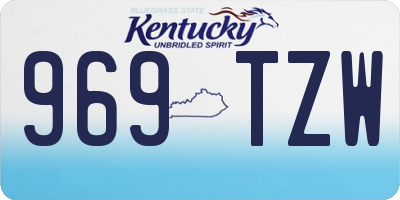 KY license plate 969TZW