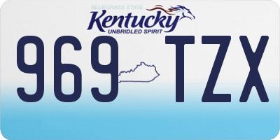 KY license plate 969TZX
