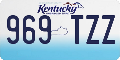 KY license plate 969TZZ