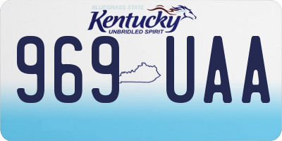 KY license plate 969UAA