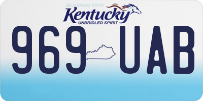 KY license plate 969UAB