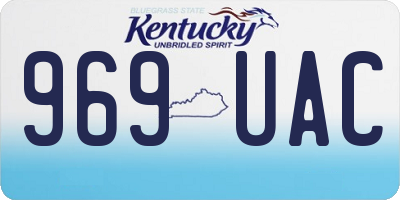 KY license plate 969UAC