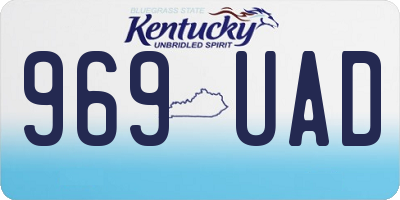 KY license plate 969UAD