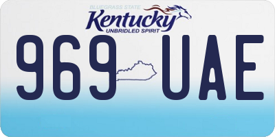 KY license plate 969UAE