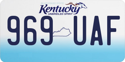 KY license plate 969UAF