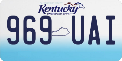 KY license plate 969UAI