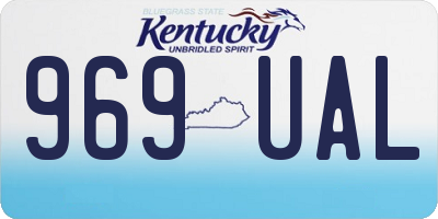 KY license plate 969UAL