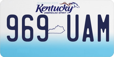 KY license plate 969UAM