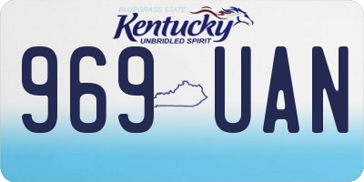 KY license plate 969UAN