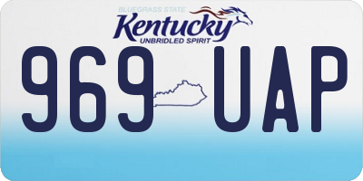 KY license plate 969UAP