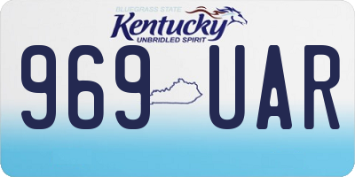KY license plate 969UAR