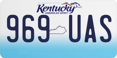 KY license plate 969UAS