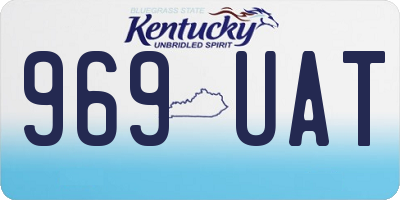 KY license plate 969UAT