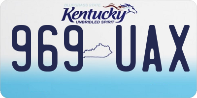 KY license plate 969UAX