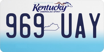KY license plate 969UAY
