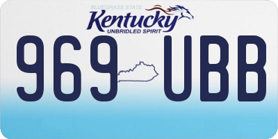 KY license plate 969UBB