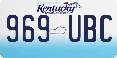 KY license plate 969UBC