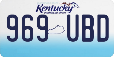 KY license plate 969UBD
